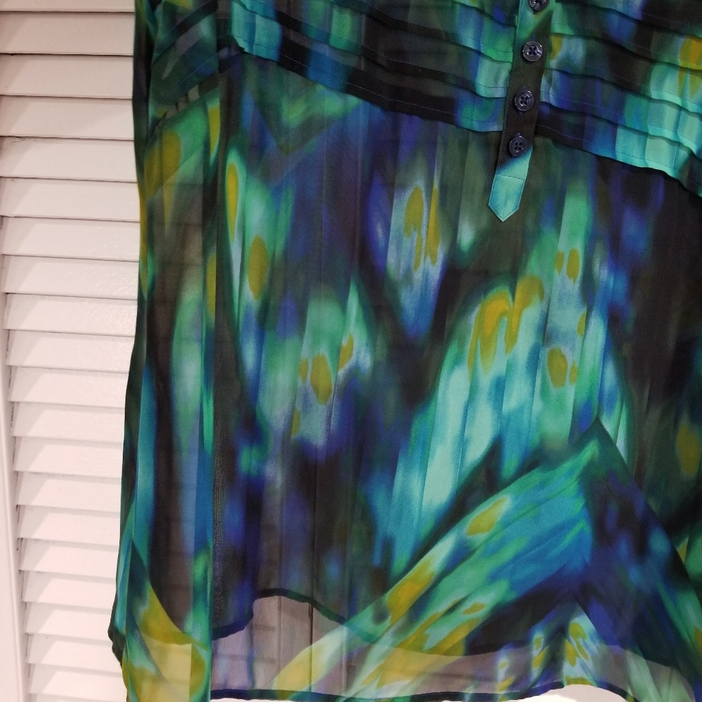 Colorful semi sheer blouse - Picture 9 of 9